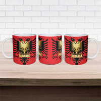 Albania Independence Day Ceramic Mug Dita e Pavaresise Map Grunge Style - Wonder Print Shop