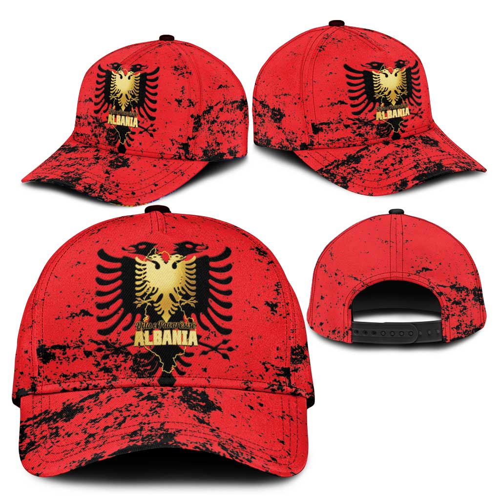 Albania Independence Day Classic Cap Dita e Pavaresise Map Grunge Style - Wonder Print Shop