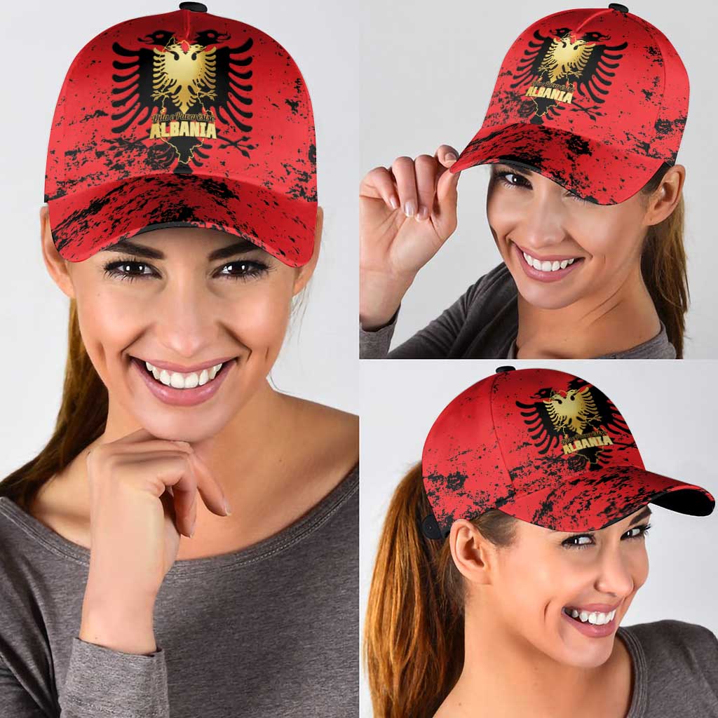 Albania Independence Day Classic Cap Dita e Pavaresise Map Grunge Style - Wonder Print Shop