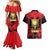 Albania Independence Day Couples Matching Mermaid Dress and Hawaiian Shirt Dita e Pavaresise Map Grunge Style - Wonder Print Shop