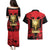 Albania Independence Day Couples Matching Puletasi and Hawaiian Shirt Dita e Pavaresise Map Grunge Style - Wonder Print Shop