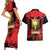 Albania Independence Day Couples Matching Short Sleeve Bodycon Dress and Hawaiian Shirt Dita e Pavaresise Map Grunge Style - Wonder Print Shop