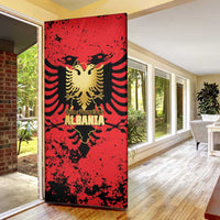 Albania Independence Day Door Cover Dita e Pavaresise Map Grunge Style - Wonder Print Shop
