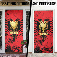 Albania Independence Day Door Cover Dita e Pavaresise Map Grunge Style - Wonder Print Shop