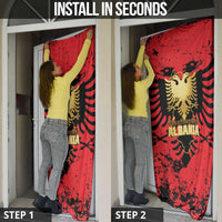 Albania Independence Day Door Cover Dita e Pavaresise Map Grunge Style - Wonder Print Shop