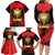 Albania Independence Day Family Matching Long Sleeve Bodycon Dress and Hawaiian Shirt Dita e Pavaresise Map Grunge Style - Wonder Print Shop