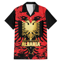 Albania Independence Day Family Matching Mermaid Dress and Hawaiian Shirt Dita e Pavaresise Map Grunge Style - Wonder Print Shop