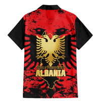 Albania Independence Day Family Matching Mermaid Dress and Hawaiian Shirt Dita e Pavaresise Map Grunge Style - Wonder Print Shop