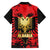 Albania Independence Day Family Matching Off The Shoulder Long Sleeve Dress and Hawaiian Shirt Dita e Pavaresise Map Grunge Style - Wonder Print Shop