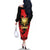 Albania Independence Day Family Matching Off The Shoulder Long Sleeve Dress and Hawaiian Shirt Dita e Pavaresise Map Grunge Style - Wonder Print Shop