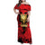 Albania Independence Day Family Matching Off Shoulder Maxi Dress and Hawaiian Shirt Dita e Pavaresise Map Grunge Style - Wonder Print Shop