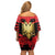 Albania Independence Day Family Matching Off Shoulder Short Dress and Hawaiian Shirt Dita e Pavaresise Map Grunge Style - Wonder Print Shop