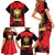 Albania Independence Day Family Matching Short Sleeve Bodycon Dress and Hawaiian Shirt Dita e Pavaresise Map Grunge Style - Wonder Print Shop