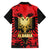 Albania Independence Day Family Matching Short Sleeve Bodycon Dress and Hawaiian Shirt Dita e Pavaresise Map Grunge Style - Wonder Print Shop