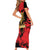 Albania Independence Day Family Matching Short Sleeve Bodycon Dress and Hawaiian Shirt Dita e Pavaresise Map Grunge Style - Wonder Print Shop
