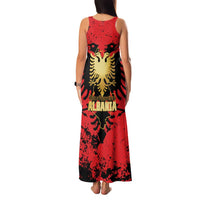 Albania Independence Day Family Matching Tank Maxi Dress and Hawaiian Shirt Dita e Pavaresise Map Grunge Style - Wonder Print Shop