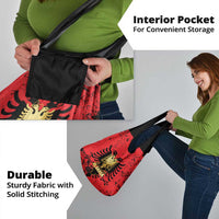 Albania Independence Day Grocery Bag Dita e Pavaresise Map Grunge Style - Wonder Print Shop