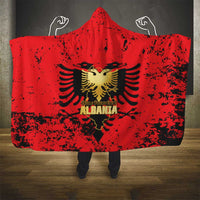 Albania Independence Day Hooded Blanket Dita e Pavaresise Map Grunge Style - Wonder Print Shop