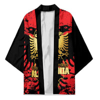 Albania Independence Day Kimono Dita e Pavaresise Map Grunge Style - Wonder Print Shop