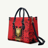 Albania Independence Day Leather Bag Dita e Pavaresise Map Grunge Style - Wonder Print Shop