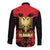 Albania Independence Day Long Sleeve Button Shirt Dita e Pavaresise Map Grunge Style - Wonder Print Shop