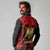 Albania Independence Day Long Sleeve Polo Shirt Dita e Pavaresise Map Grunge Style - Wonder Print Shop