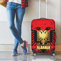 Albania Independence Day Luggage Cover Dita e Pavaresise Map Grunge Style - Wonder Print Shop