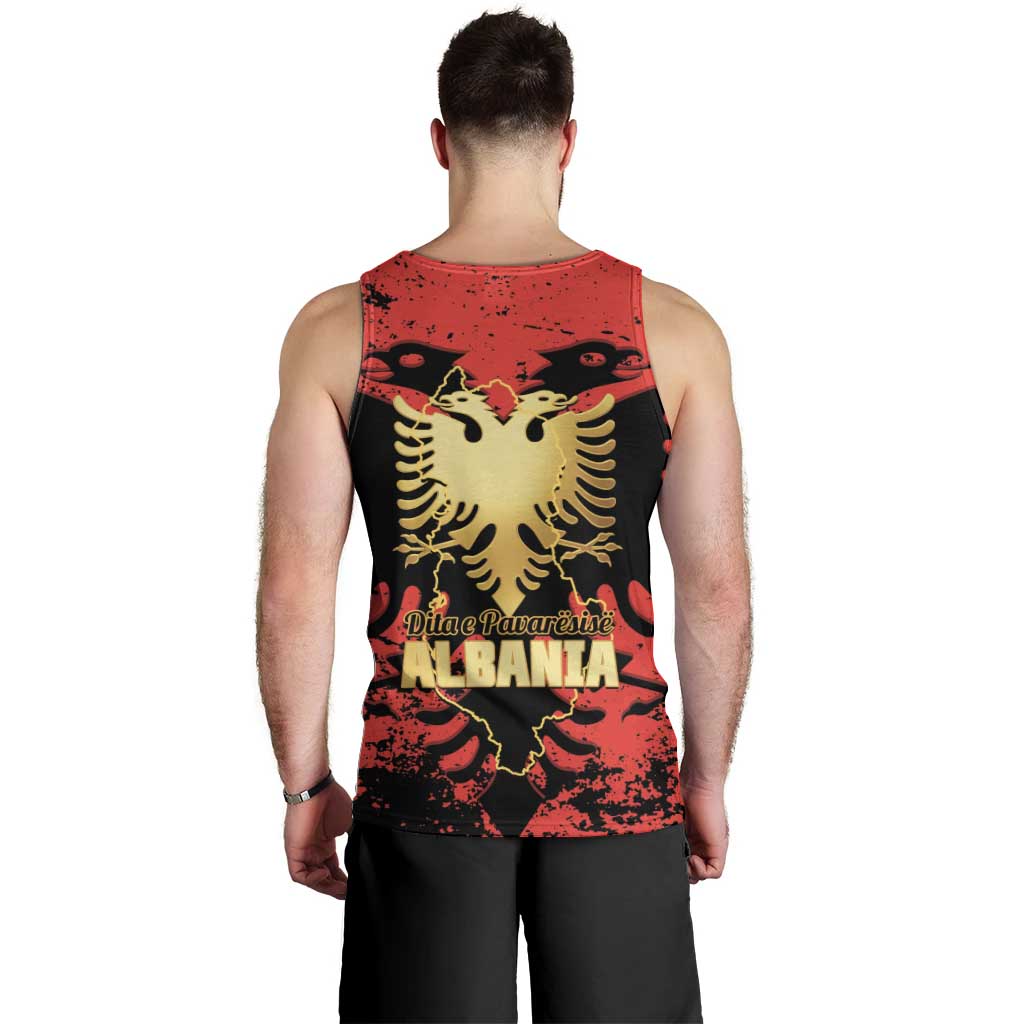 Albania Independence Day Men Tank Top Dita e Pavaresise Map Grunge Style - Wonder Print Shop