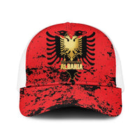 Albania Independence Day Mesh Trucker Cap Dita e Pavaresise Map Grunge Style - Wonder Print Shop