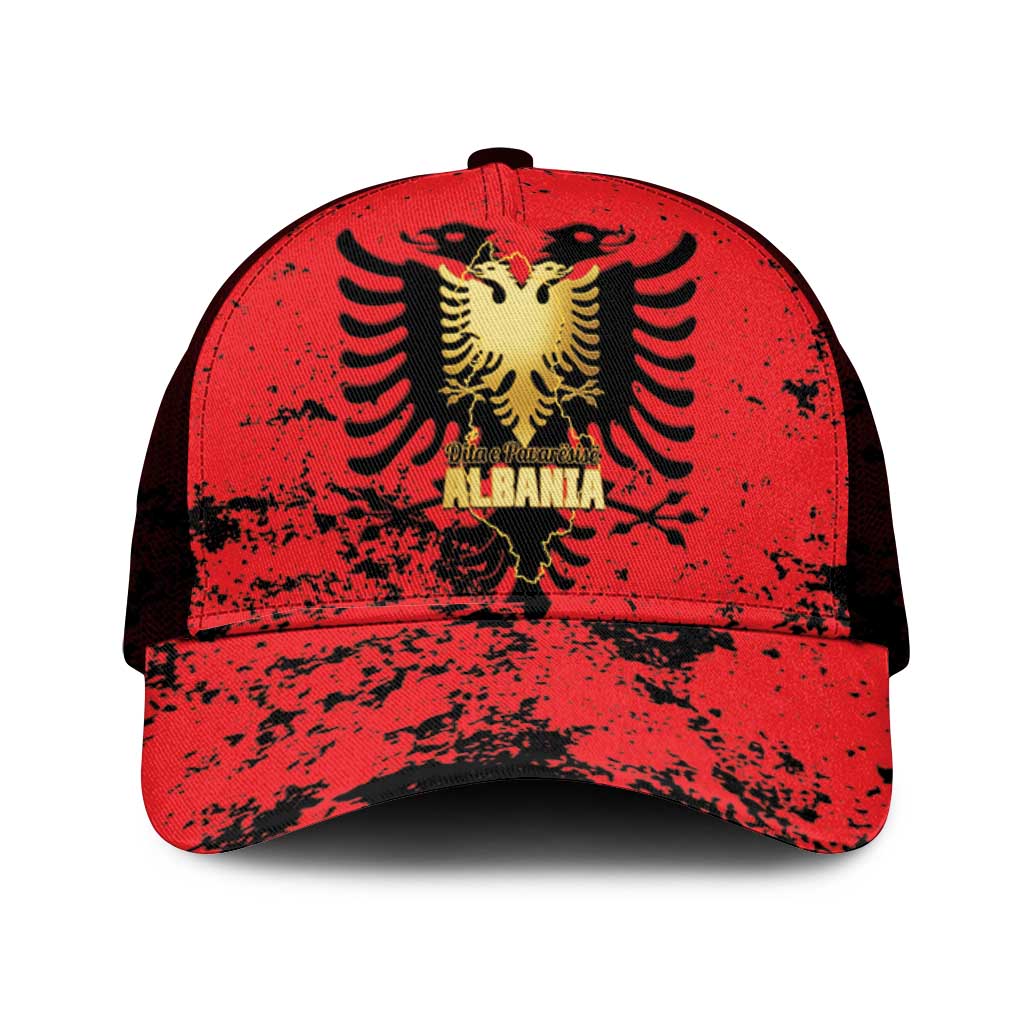 Albania Independence Day Mesh Trucker Cap Dita e Pavaresise Map Grunge Style - Wonder Print Shop