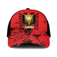 Albania Independence Day Mesh Trucker Cap Dita e Pavaresise Map Grunge Style - Wonder Print Shop