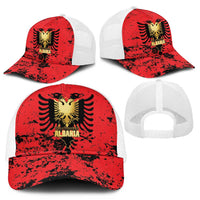 Albania Independence Day Mesh Trucker Cap Dita e Pavaresise Map Grunge Style - Wonder Print Shop