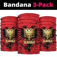 Albania Independence Day Neck Gaiter Dita e Pavaresise Map Grunge Style - Wonder Print Shop