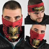 Albania Independence Day Neck Gaiter Dita e Pavaresise Map Grunge Style - Wonder Print Shop