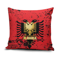 Albania Independence Day Pillow Cover Dita e Pavaresise Map Grunge Style - Wonder Print Shop