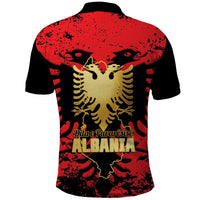 Albania Independence Day Polo Shirt Dita e Pavaresise Map Grunge Style - Wonder Print Shop