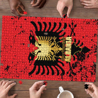 Albania Independence Day Puzzle Dita e Pavaresise Map Grunge Style - Wonder Print Shop
