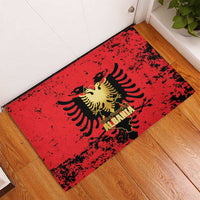Albania Independence Day Rubber Doormat Dita e Pavaresise Map Grunge Style - Wonder Print Shop