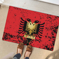 Albania Independence Day Rubber Doormat Dita e Pavaresise Map Grunge Style - Wonder Print Shop