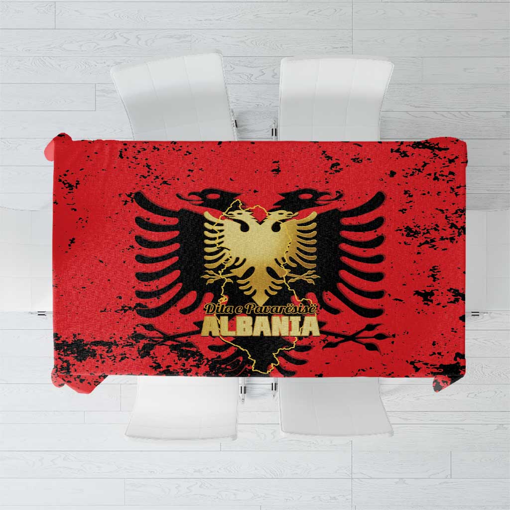 Albania Independence Day Tablecloth Dita e Pavaresise Map Grunge Style - Wonder Print Shop