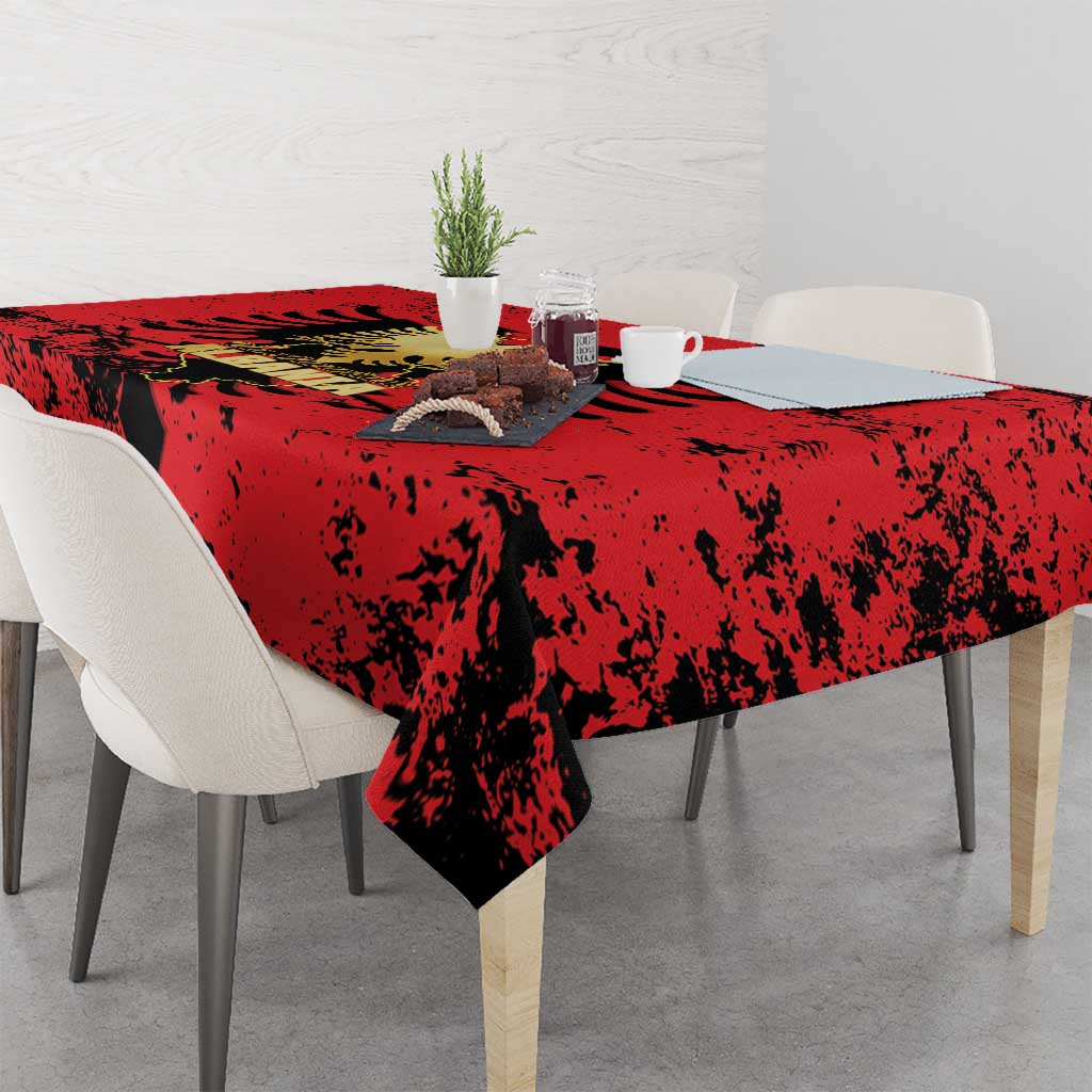 Albania Independence Day Tablecloth Dita e Pavaresise Map Grunge Style - Wonder Print Shop