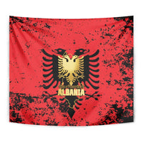 Albania Independence Day Tapestry Dita e Pavaresise Map Grunge Style - Wonder Print Shop