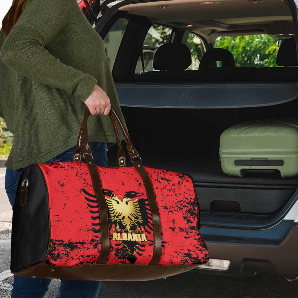 Albania Independence Day Travel Bag Dita e Pavaresise Map Grunge Style - Wonder Print Shop