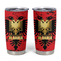 Albania Independence Day Tumbler Cup Dita e Pavaresise Map Grunge Style - Wonder Print Shop