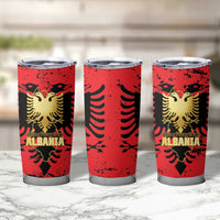 Albania Independence Day Tumbler Cup Dita e Pavaresise Map Grunge Style - Wonder Print Shop
