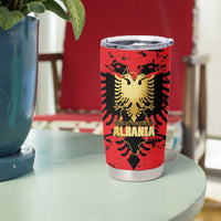 Albania Independence Day Tumbler Cup Dita e Pavaresise Map Grunge Style - Wonder Print Shop