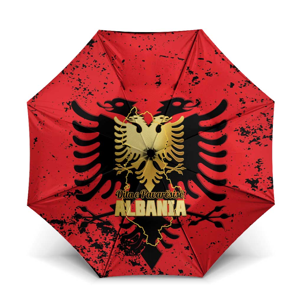 Albania Independence Day Umbrella Dita e Pavaresise Map Grunge Style - Wonder Print Shop