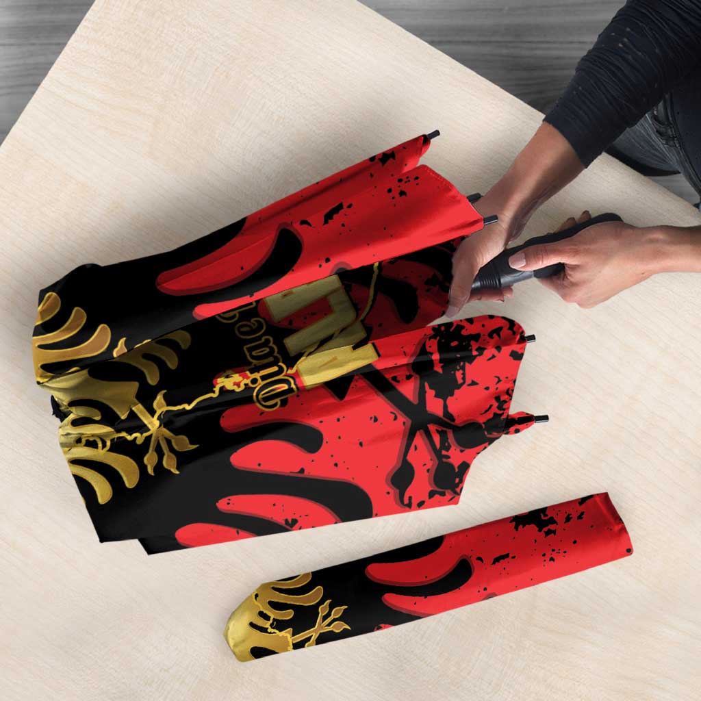 Albania Independence Day Umbrella Dita e Pavaresise Map Grunge Style - Wonder Print Shop