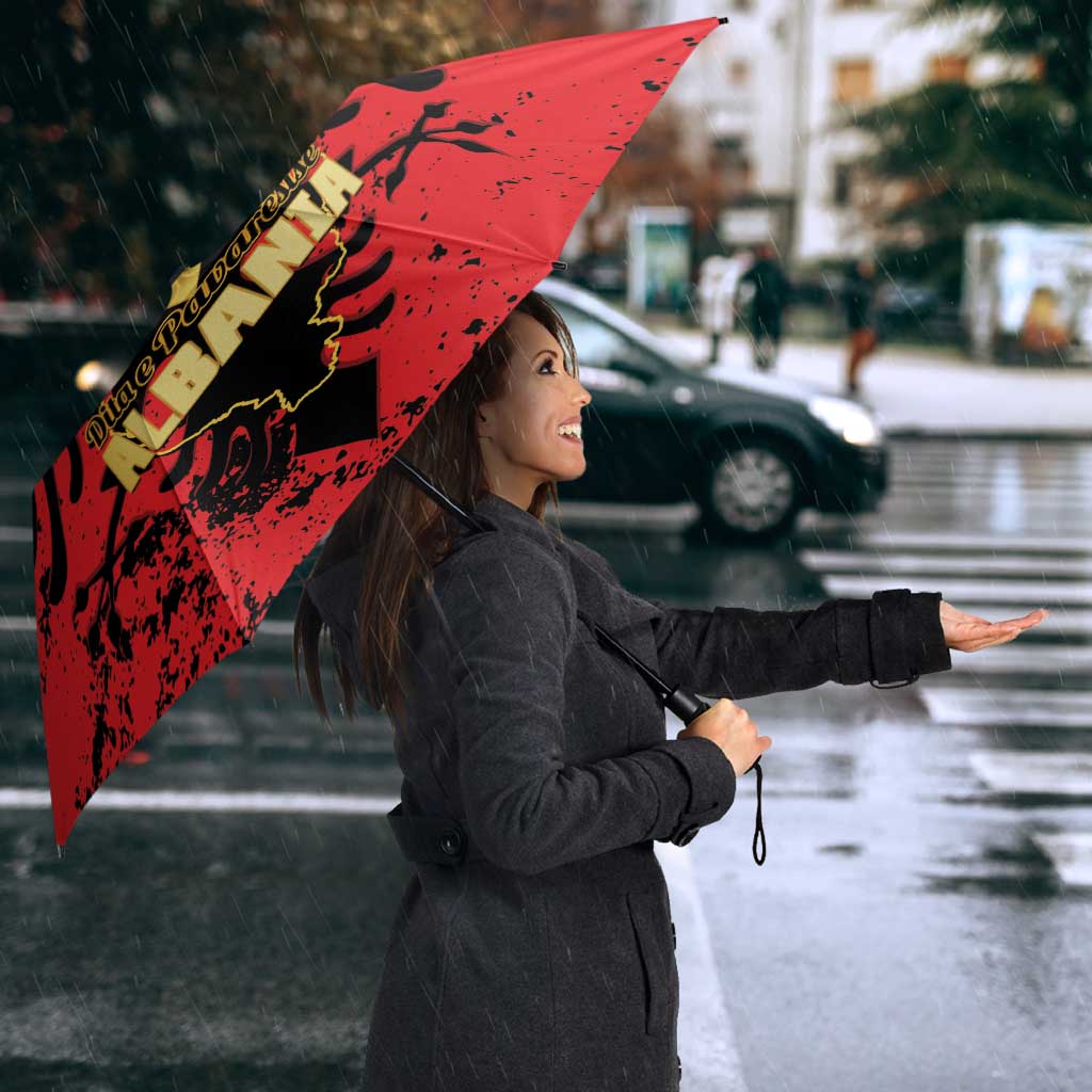 Albania Independence Day Umbrella Dita e Pavaresise Map Grunge Style - Wonder Print Shop