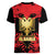 Albania Independence Day Women V-Neck T-Shirt Dita e Pavaresise Map Grunge Style - Wonder Print Shop